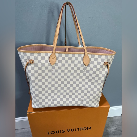 Louis Vuitton Damier Azur Neverfull GM w/ Bandeau - Picture 9 of 12